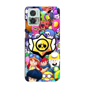 Чехол для Motorola Edge 30 Neo Бравл Старс (VPrint) (Лого Brawl Stars)