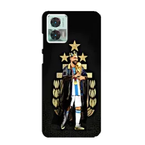 Чехлы для Motorola Edge 30 Neo (Leo чемпион) (AlphaPrint) (Месси Король)
