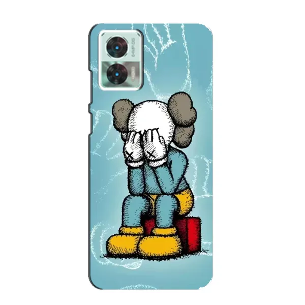 Чохол з принтом «Плач Bearbrick» для Motorola Edge 30 Neo