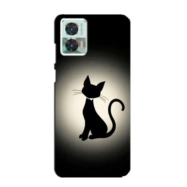 Чехол с принтом «Силуэт котика» для Motorola Edge 30 Neo