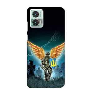 Чехлы с картинкой ЗСУ для Motorola Edge 30 Neo (AlphaPrint) (Солдат ЗСУ)