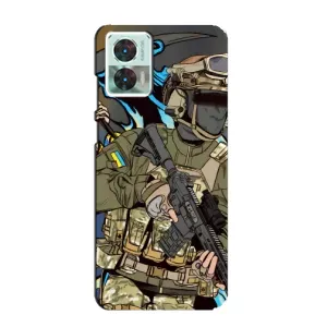 Чехлы с картинкой ЗСУ для Motorola Edge 30 Neo (AlphaPrint)