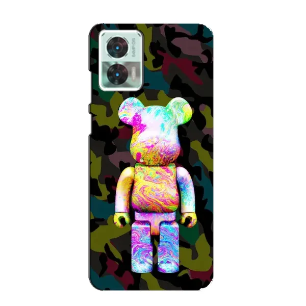 Чохол з принтом «Яскравий Bearbrick» для Motorola Edge 30 Neo