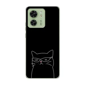 Чехол с рисунком кот на Motorola Edge 40 (Равнодушный кот)