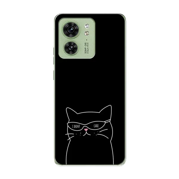 Чехол с принтом «Равнодушный кот» для Motorola Edge 40