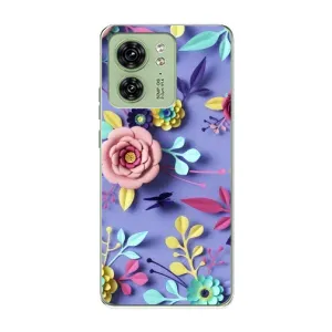 Чехлы с Цветами для Motorola Edge 40 (VPrint) (Цветочный дизайн)