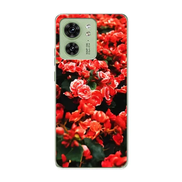 Чехол с принтом «Цветы красные» для Motorola Edge 40