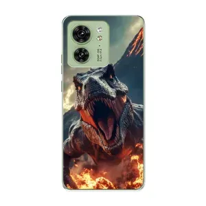 Чехол с картинкой «Хищники» для Motorola Edge 40 (Огненный динозавр)