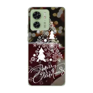 Рождественские Чехлы для Motorola Edge 40 (VPrint) (Елочка узорная)