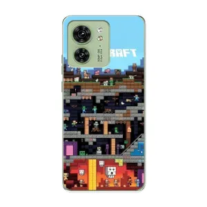 Чехол Майнкрафт на Motorola Edge 40 (AlphaPrint) Minecraft (фон Minecraft)