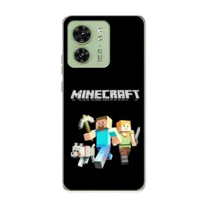Чехол Майнкрафт на Motorola Edge 40 (AlphaPrint) Minecraft (герои Minecraft)