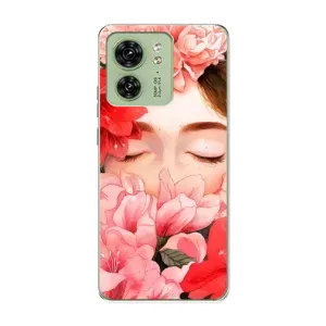 Чехлы (ART) Цветы на Motorola Edge 40 (VPrint) (Глаза в цветах)