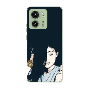 Чехол с печатью для Motorola Edge 40 - (Мода) (AlphaPrint) (Красивая девочка)