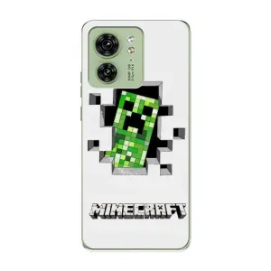 Чехол Майнкрафт на Motorola Edge 40 (AlphaPrint) Minecraft (крипер Майнкрафт)