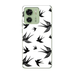Чехол с птицами на Motorola Edge 40 (VPrint) (Ласточки)