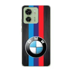 Чехол для Мото Ейдж 40 - с принтом БМВ (AlphaPrint) (Лого BMW)