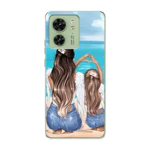 Чехол с печатью для Motorola Edge 40 - (Мама с ребенком) (AlphaPrint)