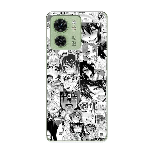 Чехол с принтом «Ahegao manga» для Motorola Edge 40
