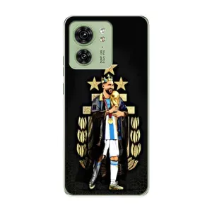 Чехлы для Motorola Edge 40 (Leo чемпион) (AlphaPrint) (Месси Король)