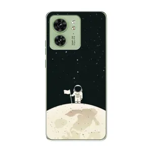 Космические Чехлы для Мото Ейдж 40 (VPrint) (На луне)
