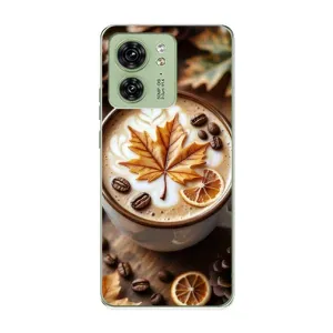 Чехол с уникальным дизайном «Осень с кофе» для Motorola Edge 40 (Пряный кофе)