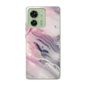 Мраморный чехол на Motorola Edge 40 (VPrint) (Пурпурный Мрамор)