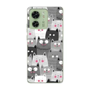 Чехлы с Котиками для Motorola Edge 40 (VPrint) (Рисованные котики)
