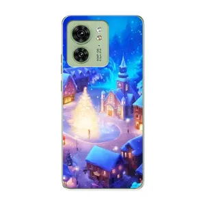 Рождественские Чехлы для Motorola Edge 40 (VPrint) (Рождественский город)