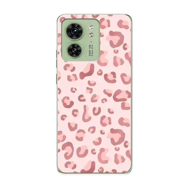 Чехол с принтом «Розовый леопард» для Motorola Edge 40
