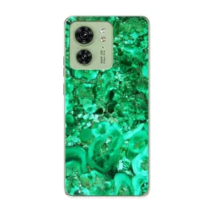 Мраморный чехол на Motorola Edge 40 (VPrint) (Салатный Мрамор)