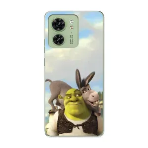 Чехол с мультфильмом Шрек на Motorola Edge 40 (Шрек и Осел)