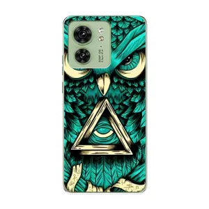 Чехол с птицами на Motorola Edge 40 (VPrint) (Сова с глазом)