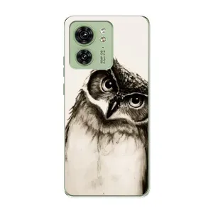 Чехол с птицами на Motorola Edge 40 (VPrint) (Сова)