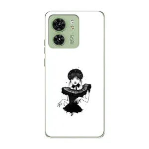 Чехлы Венсдей на Motorola Edge 40 Уэнсдей (AlphaPrint) (танец Уэнздей)