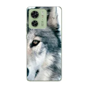 Чехлы с картинками животных Motorola Edge 40 (Волк)