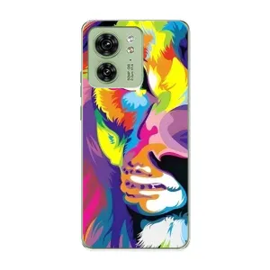 Чехол со Львом для Motorola Edge 40 (VPrint) (Яркий Лев)