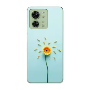 Чехлы с Цветами для Motorola Edge 40 (VPrint) (Желтый цветок)