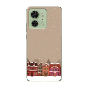Новогодние, Праздничные Чехлы для Motorola Edge 40 - 2024 год (Зимний город)