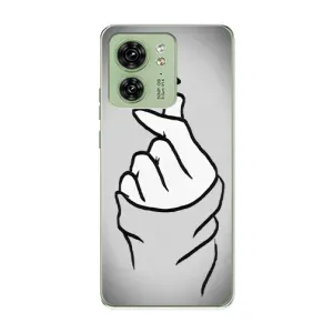 Чехол с принтом для Motorola Edge 40 (AlphaPrint - Знак сердечка) (Значок Love)