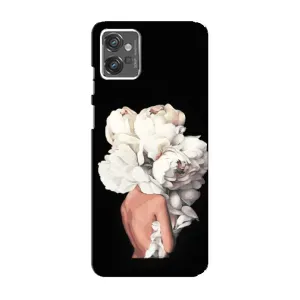 Чехлы (ART) Цветы на Motorola MOTO G32 (VPrint) (Білі квіти)
