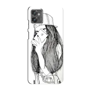 Чохол з друком для Motorola MOTO G32 - (Мода) (AlphaPrint) (Фото дівчини)