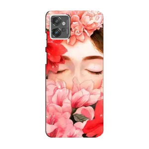 Чехлы (ART) Цветы на Motorola MOTO G32 (VPrint) (Очі в квітах)