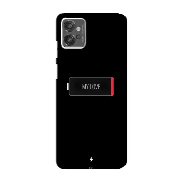 Чохол з принтом «Love battery» для Motorola MOTO G32