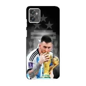 Чехлы для Motorola MOTO G32 (Leo чемпион) (AlphaPrint) (Месси Чемпион)