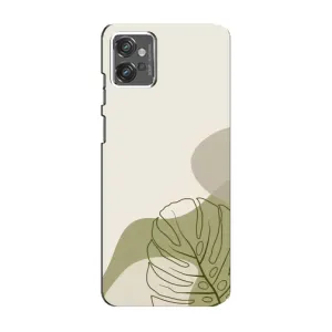 Силконовий чохол з принтом в квітах на Motorola MOTO G32 (Зелена монстера дизайн)