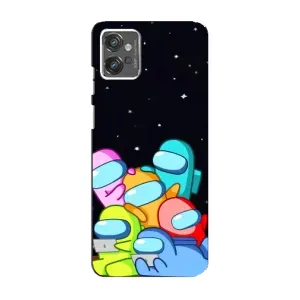 Чохли Амонг Ас для Motorola MOTO G32 (AlphaPrint) (Скіни в космосі)