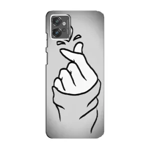 Чохол з принтом для Motorola MOTO G32 (AlphaPrint - Знак сердечка) (Значок Love)