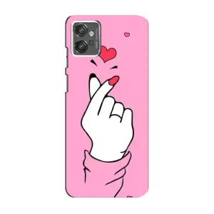 Чехол с принтом для Motorola MOTO G32 (AlphaPrint - Знак сердечка)