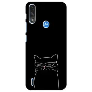 Чохол з принтом «Байдужий кіт» для Motorola E7 Power