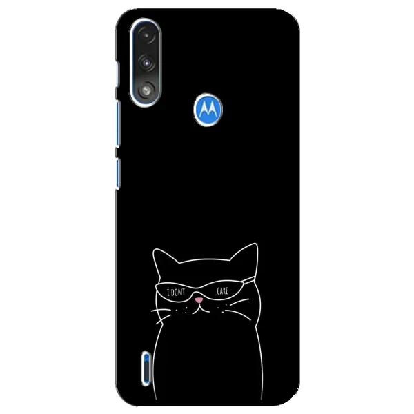 Чохол з принтом «Байдужий кіт» для Motorola E7 Power